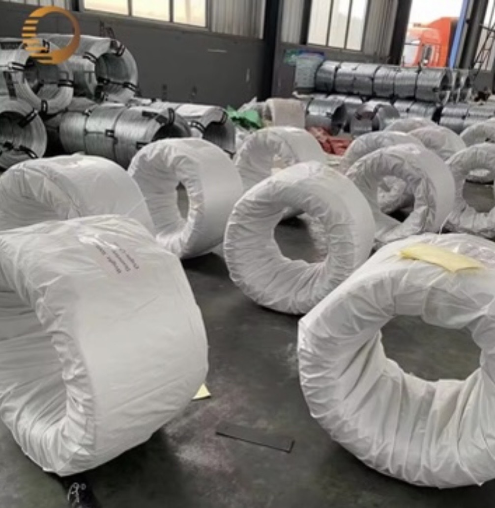 galvanized‑steel‑wire‑coils‑workshop‑packaging‑area